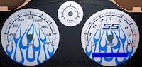 Cobalt SS SC Silver with Blue Flames Gauge Face